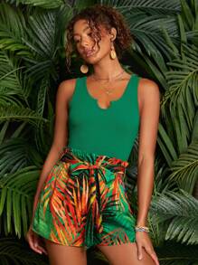 Travachic 女士热带花卉印花度假连体衣 - 彩色 - 查看 5