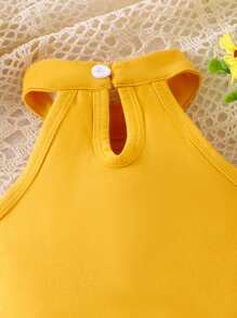 SHEIN 嬰兒女寶寶蜜蜂裙裝套裝 - 黃色 - 查看 8