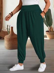 EMERY ROSE Quần thể thao ngoài trời có kích thước cộng với eo thấp thon gọn thường ngày & thời trang - Màu xanh lá cây đậm - Xem 4