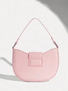 SHEIN BAE Rhinestone Decorated Fashionable Pink Handbag - Pink - View 4