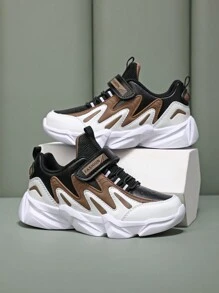 Adjustable Hook And Loop Closure Soft Comfortable Non-Slip Casual Shoes For Teenage Boys, Spring Autumn Fashion Sneakers - Multicolor - View 2
