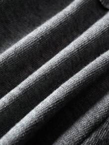 SHEIN BASICS Casual Solid Color Low Waist Ultra Short Sweater Pants For Women