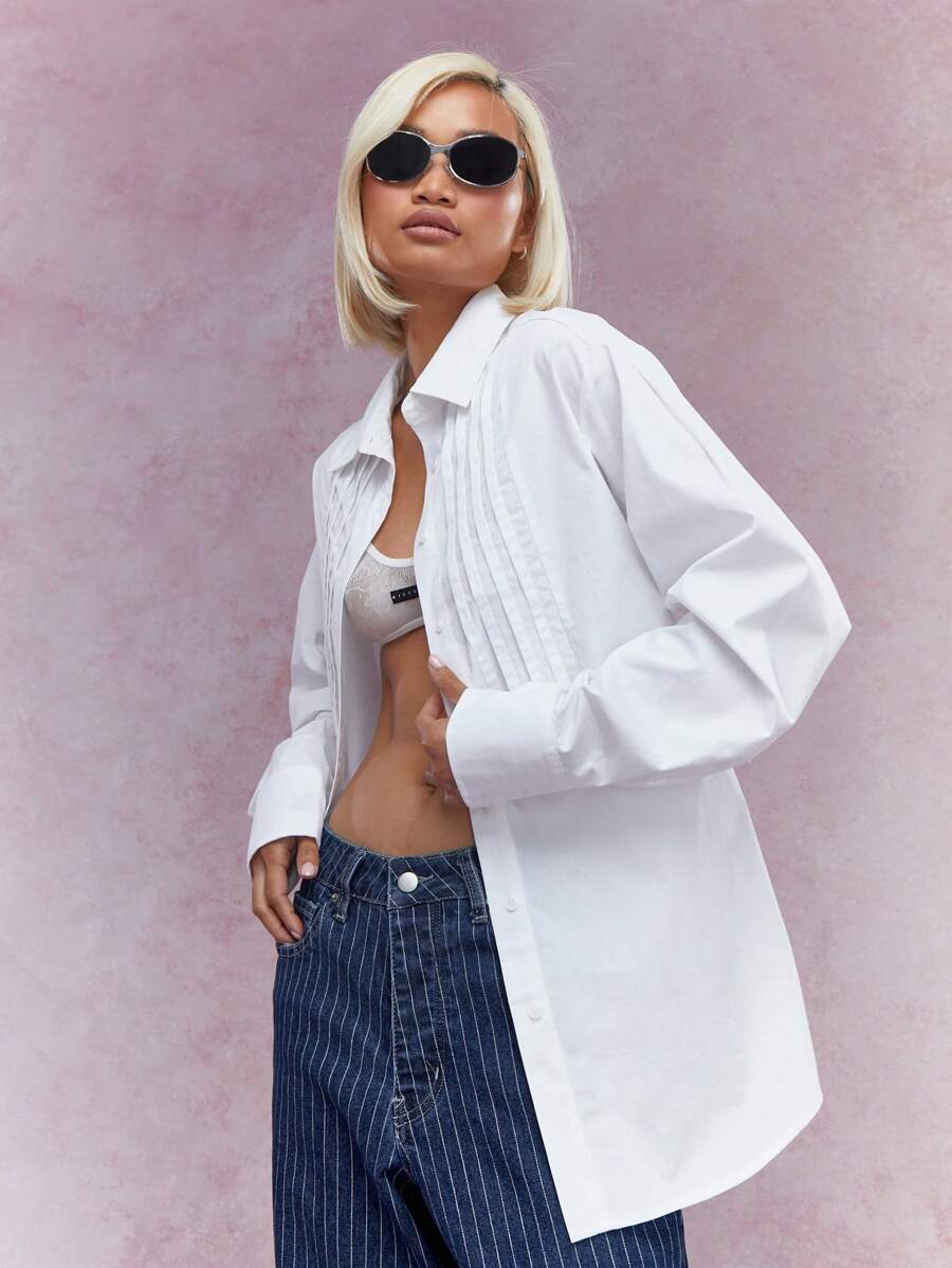 MISSGUIDED 超大泡泡袖礼服衬衫 - 白色 - 查看 1