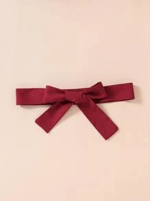 SHEIN Young Girls' Ruffled Asymmetric Hem Princess Dress, Dopamine Red - Burgundy - View 6