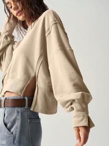 Bohemela 度假侧开衩女式运动衫