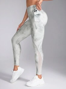 Easithlete Women's Printed Simple Everyday Sports Leggings Yoga Pants - Multicolor - View 2