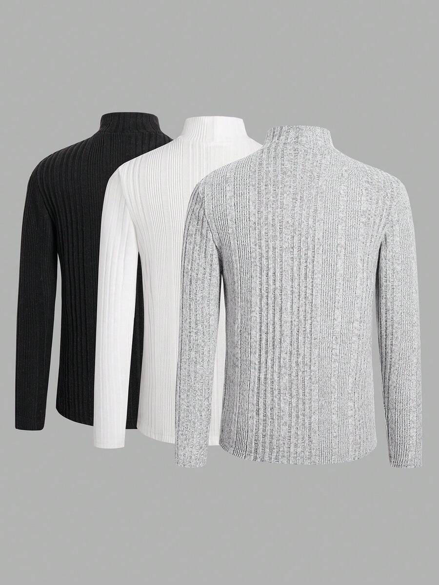 3pcs Tween Boys Textured Fabric Basic TShirts SHEIN UK