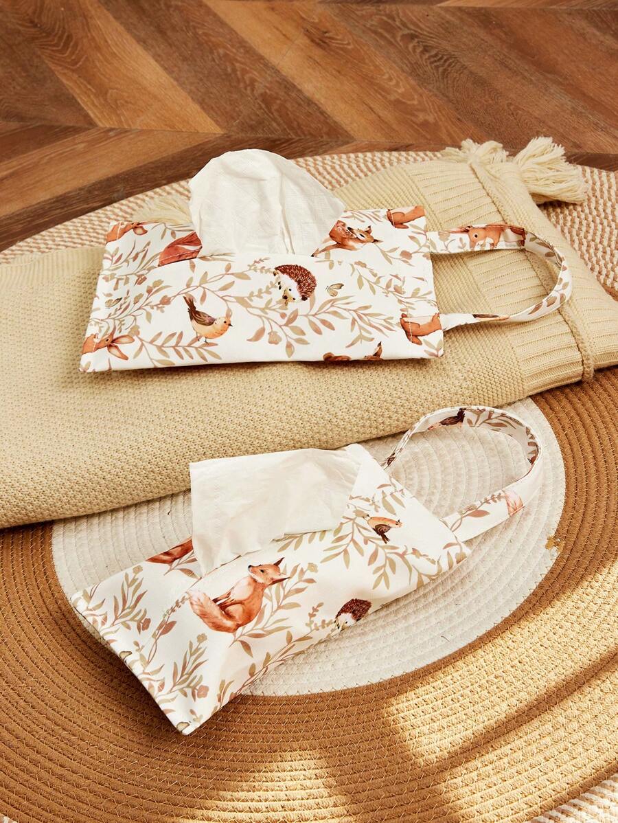 Cozy Pixies 1pc Hanging Tissue Holder For Baby Room, Car, Wall Mount Paper Towel Dispenser For Home, Bedroom And Vehicle - Multicolor - View 1
