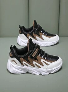 Adjustable Hook And Loop Closure Soft Comfortable Non-Slip Casual Shoes For Teenage Boys, Spring Autumn Fashion Sneakers - Multicolor - View 6