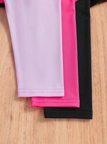 طقم بناتي 3 قطع/مجموعة أنيق وحلو وكيوت، تنورة فضفاضة متعددة الألوان متعددة الاستخدامات، خريف وشتاء - متعدد الألوان - مشاهدة 5