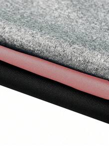 SHEIN LUNE 3 件套女士基本款纯色休闲紧身裤 - 彩色 - 查看 4