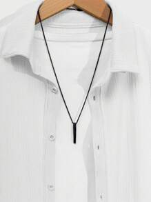 RueChic Men Special Fabric Regular Shirt & Short Two-Piece - White - View 5