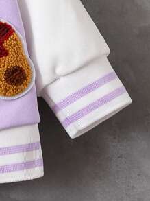 Baby Girl Warm Casual Sporty Street Fashion Bear Jacket, Fall & Winter