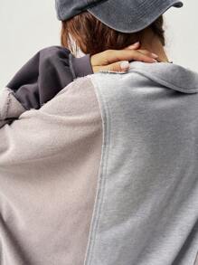 Bohemela Women's Patchwork Design Sweatshirt For Fall Vacation - Multicolor - View 8