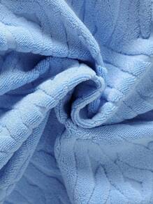 青少年休闲针织提花宽松阔腿裤简约户外长裤秋冬 - 藍色 - 查看 4