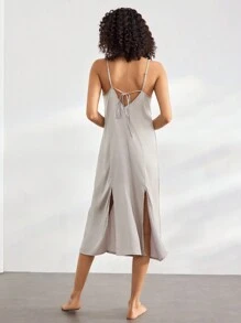 Ocili Ocili Camisón de tirantes finos con brillo satinado de seda