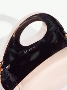 SHEIN SXY Damska, damska torebka z uchwytem u góry, modna, spersonalizowana, prosta, uniwersalna, wykwintna, elegancka, metalowa, lustrzana, na przyjęcie koktajlowe, imprezę, bal maturalny, klub, randkę, urodziny, wieczór, randkę