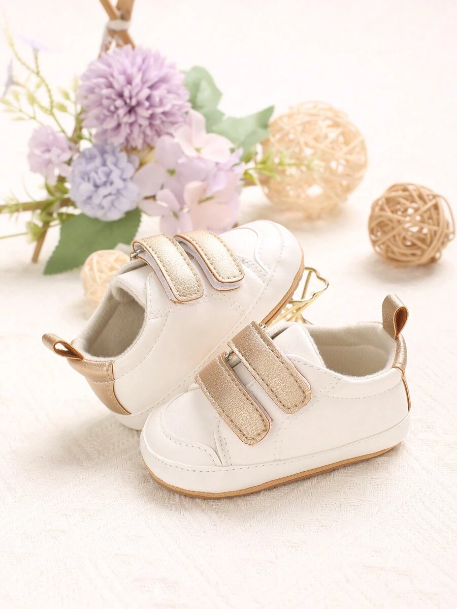 0-1 Year Old Infant Shoes, PU Hook And Loop Upper, Soft Rubber Sole, Non-Slip, Toddler Walking Shoes, Spring/Autumn - Multicolor - View 1