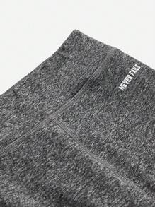 SHEIN Leap Crew 3pcs Tween Girls' Knitted Plain Letter & Printed Pattern Sports Leggings Set - Multicolor - View 16