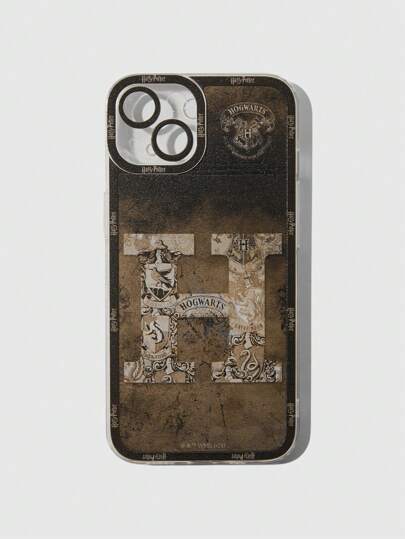 Harry Potter | ROMWE Ombre Gradient College Badge & Letter Print Phone Case