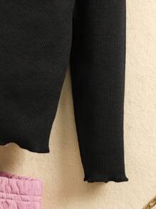 SHEIN 3 件套女婴秋冬可爱拼色背心夹克、蝴蝶结裙和汗衫套装