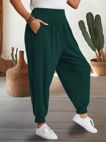 EMERY ROSE Quần thể thao ngoài trời có kích thước cộng với eo thấp thon gọn thường ngày & thời trang - Màu xanh lá cây đậm - Xem 3