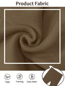 Easithlete 女式纯色高腰休闲运动紧身裤瑜伽裤 - 彩色 - 查看 6