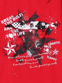 ROMWE MEN ROMWE Avant Men Distressed 2 In 1 T-Shirt - Multicolor - View 2