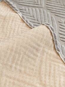 1pc Chenille Sofa Throw Pillow Cover, 3D Floral Pattern, Minimalist Surprise Style Sofa Protector, Anti-Slip Anti-Scratch, Suitable For All Seasons, Home Decor - Grey - View 7