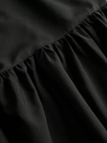 SHEIN MOD Black Double Layer Detachable Hem Dress For Women,Black Prom Dress,Formal Dress,Fall Women Dresses,Cruise Women Outfits,Halloween Dress,Homecoming Dresses,Princess Women Dress,Renaissance Dress,Vintage Dress,Black Elegant Dress