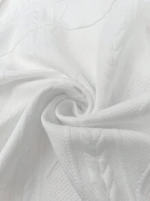 Celure Plus Size Notched Lapel Long Sleeve Button Front Minimalist Blazer, Casual Wear - White - View 8