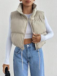 RueChic 女士棉質外套 - 米色 - 查看 1