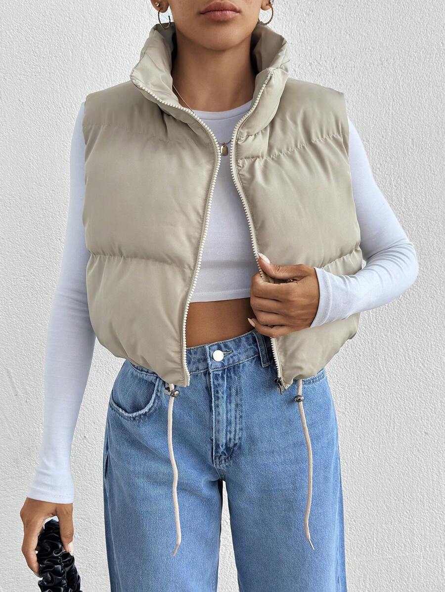 RueChic 女士棉質外套 - 米色 - 查看 1