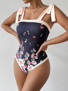 Zolique Body de mujer con suspensores, lazo, parte superior tubo, encaje y posicionamiento de flor