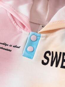 Girls' Casual Print Sweatsuit Set, Autumn/Winter - Multicolor - View 3