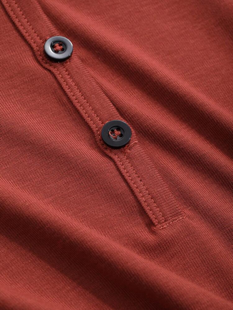 Minimalist Contrast Color Button V-Neck Wavy Edge Fitted Loungewear Top Pajama