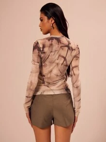 MUSERA Áo lưới dài tay in họa tiết, thích hợp cho kỳ nghỉ xuân hè. - Nhiều màu - Xem 2