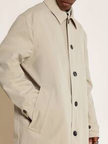 SUMWON Klassieke lange trenchcoat met knoopsluiting, professionele zakelijke bovenkleding, winter- en herfstkleding, verfijnd, op maat gemaakt ontwerp, lichtgewicht reisjas