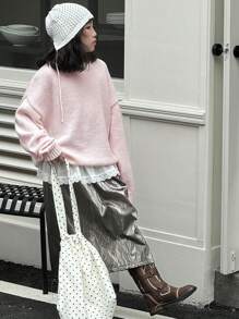 Dazy Kids Tween Girls' Loose Fit Drop Shoulder Sweater, Autumn/Winter