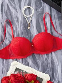 Áo ngực có gọng ren 1 chiếc dành cho nữ - Đỏ - Xem 1