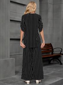 EMERY ROSE Women 2 Pieces Set, Long Sleeve Blouse, Fall/Winter Clothes