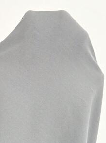 Chiquease Women's Summer Solid Color Sleeveless Pleated Fitted Blouse - Grey - View 4