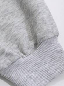 DAZY 女士实用连帽卫衣裙，短款，灰色，春夏秋装，秋季女装长袖连衣裙