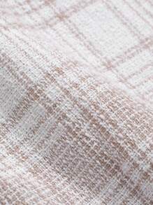 FRIFUL Women's Plaid A-Line Mini Skirt Fall,Winter - Apricot - View 3