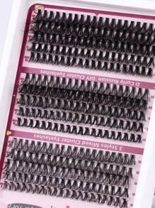 270 /300PCS DIY Lash Extension Kit, 10-18mm Length Mixed Black Single Eyelash Set, D30+D40+D50/60D+80D+100D Black D Curl Eyelash Bundle Extension Kit, Large Capacity Cluster False Eyelashes, Including Mascara Brush Tweezers Double Tip Adhesive Eyelash Removal Cream, For Home And Travel
