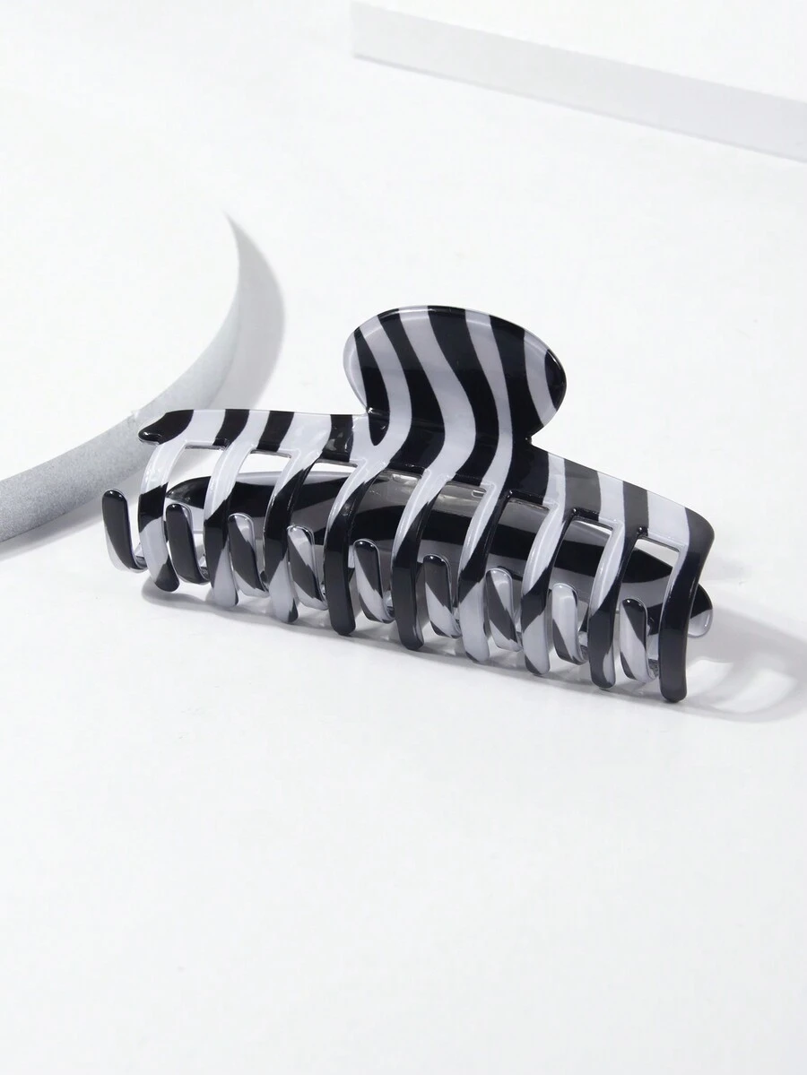 Pati Paints Y2K Zebra Print Hair Clips - Multicolor - View 1