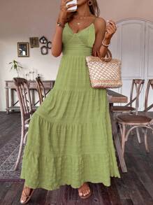 Breezaya Elegant Casual Vacation Bohemian Patchwork Backless Strap Dress Maxi Vacation Beach Outfits Women
