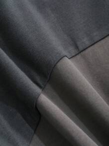 FRIFUL Women's Patchwork Hem Long Sleeve Dress,Fall Clothes - Grey - View 3