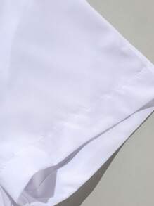 Manfinity RSRT 男士度假休闲几何印花短袖衬衫 - 白色 - 查看 3