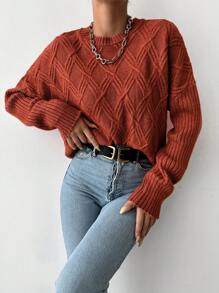 EURMUSE Jednolity Opuszczane ramiona Swetry